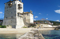 Sights Athos Chalkidiki Tower of Ouranoupolis